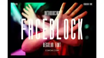 دانلود فونت انگلیسی مدرن Faceblock Font