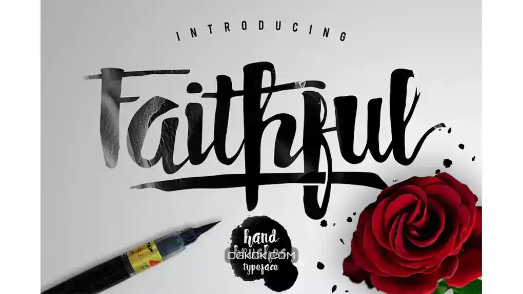 دانلود فونت انگلیسی دست نویس Faithful Typeface