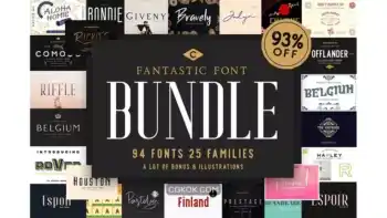 دانلود 94 فونت فوق‌ العاده انگلیسی FANTASTIC Font Bundle