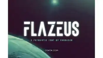 دانلود فونت انگلیسی لوگو Flazeus – Futuristic Logo Font