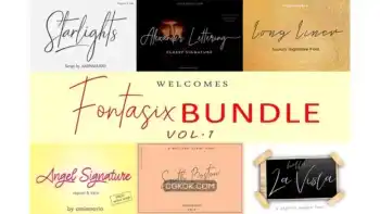 دانلود فونت انگلیسی دست نویس FONTASIX BUNDLE // VOL.1