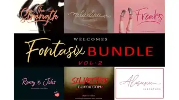 دانلود فونت انگلیسی دست نویس FONTASIX BUNDLE // VOL.2