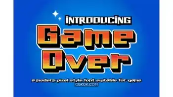 دانلود فونت مدرن به سبک پیکسل Game Over – Modern Pixel Style Font