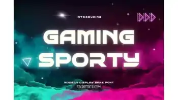 دانلود فونت سنس سریف مخصوص ساخت بازی و آینده‌ نگری Gaming Sporty futuristic Display Sans serif Font