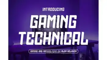 دانلود فونت انگلیسی گیمینگ Gaming Technical