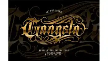 دانلود فونت تاتو انگلیسی Gangsta Typeface | Tattoo Fonts
