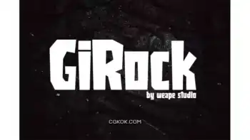دانلود فونت انگلیسی گرافیکی Girock