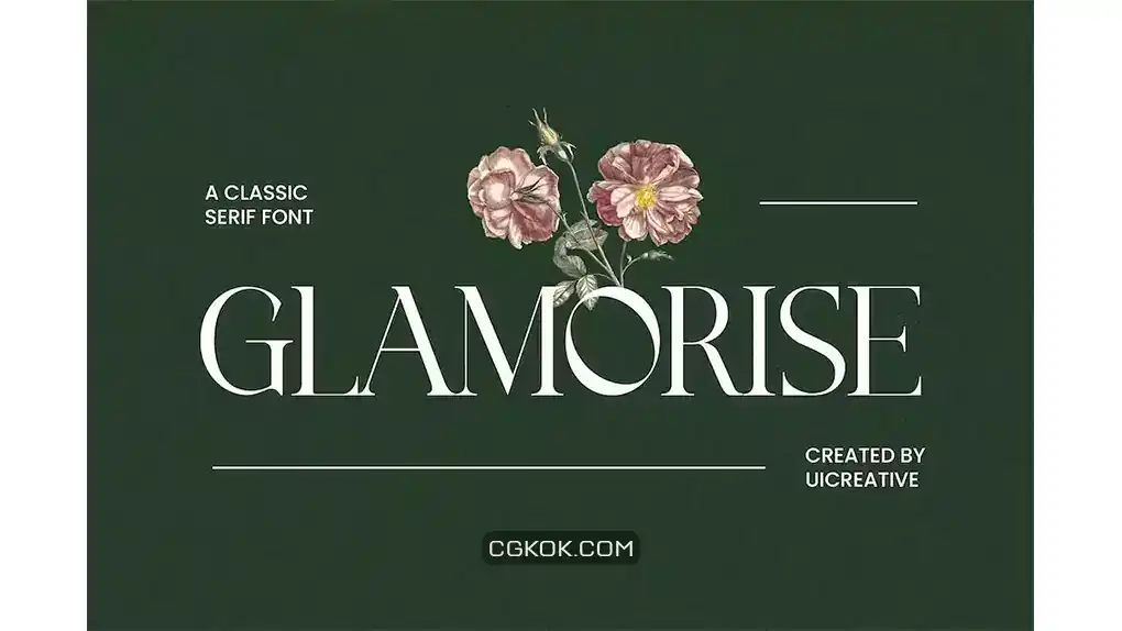 دانلود فونت انگلیسی کلاسیک GLAMORISE Classic Serif Font