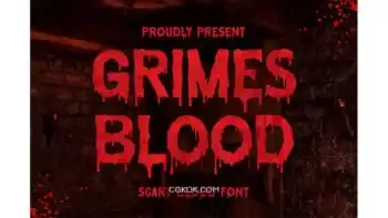دانلود فونت انگلیسی ترسناک Grimes Blood – Scary Blood Font