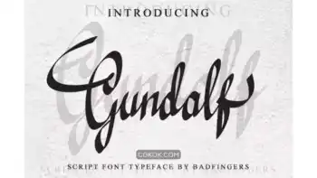 دانلود فونت انگلیسی پیوسته Gundalf Font
