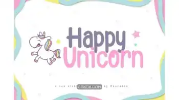 دانلود فونت انگلیسی فانتزی Happy Unicorn
