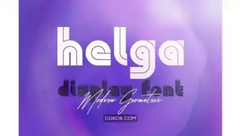 دانلود فونت انگلیسی هندسی Helga – Display Font