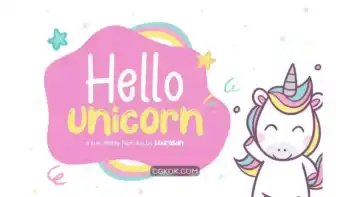 دانلود فونت انگلیسی فانتزی Hello Unicorn Font Duo