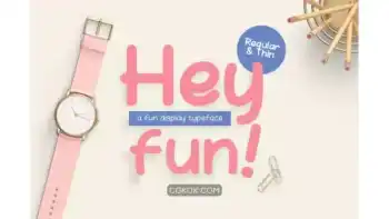 دانلود فونت انگلیسی فانتزی Hey Fun