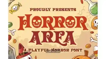 دانلود فونت انگلیسی ترسناک Horror Area a Plaful Horror Font