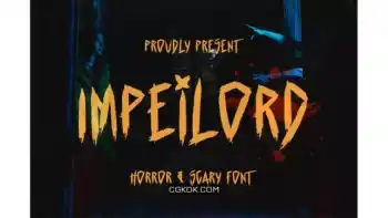 دانلود فونت دلهره‌ آور Impeilord – Horror and Scary Font
