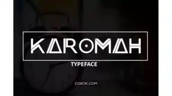 دانلود فونت انگلیسی گرافیکی Karomah Typeface Font