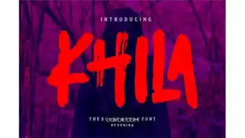 دانلود فونت قلم موی ترسناک Khila | The Scary Brush Font