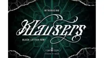 دانلود فونت انگلیسی تاتو Klausers – Blackletter