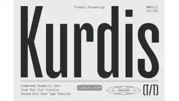 دانلود فونت انگلیسی لوگو Kurdis Condensed Logo Font