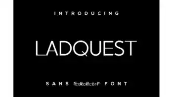 دانلود فونت انگلیسی مدرن Ladquest Font