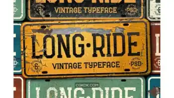 دانلود فونت انگلیسی کلاسیک Long Ride Font & Mockup
