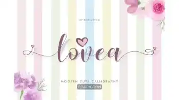 دانلود فونت انگلیسی دست نویس Lovea Script