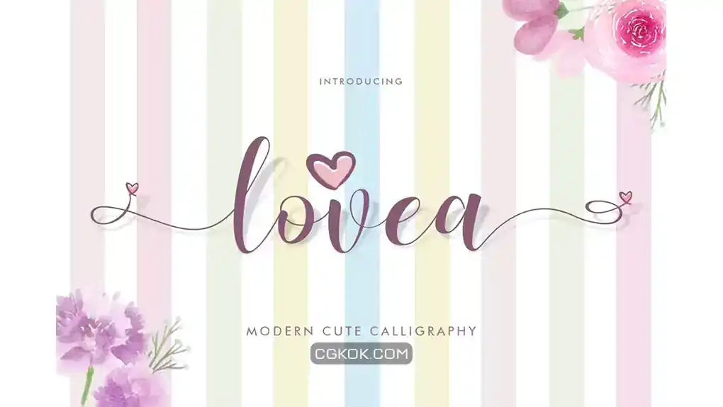 دانلود فونت انگلیسی دست نویس Lovea Script