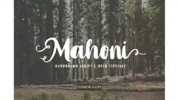 دانلود فونت انگلیسی دست نویس Mahoni