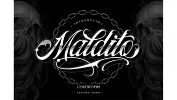 دانلود فونت تاتو Maldito Font | Tattoo Style