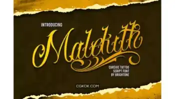 دانلود فونت انگلیسی تاتو Malekith – Tattoo font
