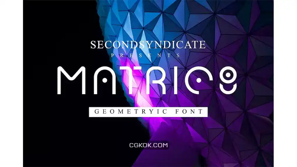دانلود فونت انگلیسی هندسی Matric8 – Geometric Font