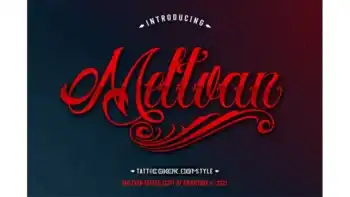 دانلود فونت انگلیسی تاتو Meltvan – Tattoo Lettering