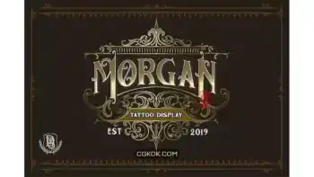 دانلود فونت انگلیسی تاتو MORGAN TATTOO