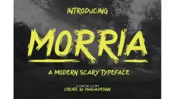 دانلود فونت انگلیسی ترسناک Morria – A Modern Scary Font