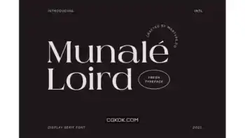 دانلود فونت انگلیسی ساده Munale Loird Display Font