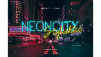 دانلود فونت نئون Neoncity Font