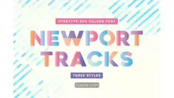 دانلود فونت رنگارنگ Newport Tracks – Colour Font