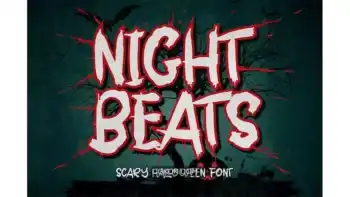 دانلود فونت ترسناک هالووین Night Beats – Scary Halloween Font
