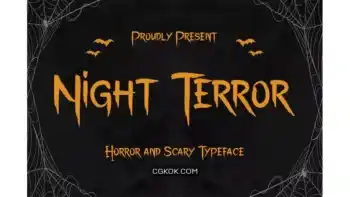 دانلود فونت ترسناک و دلهره‌ آور Night Terror – A Horror and Scary Typeface