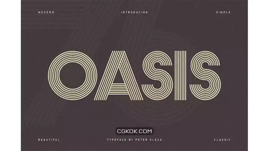 دانلود فونت انگلیسی هندسی Oasis Geometric Font