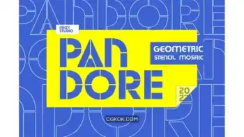 دانلود فونت استنسیل هندسی Pandore – Geometric Stencil Font