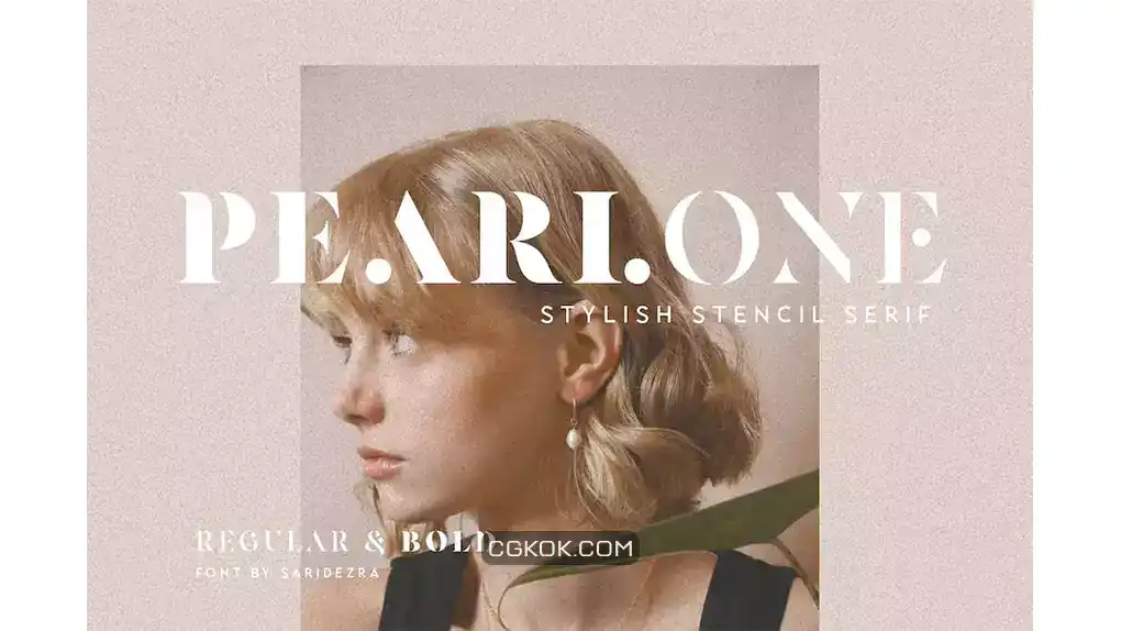 دانلود فونت انگلیسی مدرن Pearlone – Stylish Stencil Serif