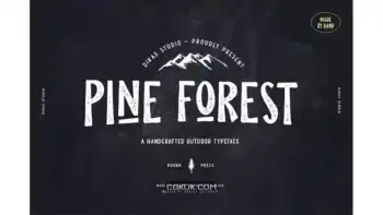 دانلود فونت انگلیسی Pine Forest