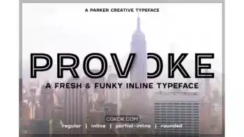 دانلود فونت تو خالی Provoke Inline Font