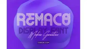 دانلود فونت انگلیسی هندسی Remaco – Display Font