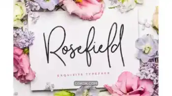 دانلود فونت انگلیسی دست نویس Rosefield Typeface