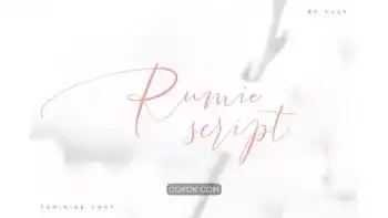 دانلود فونت انگلیسی دست نویس Rumie Script