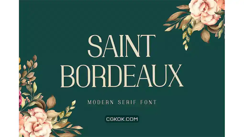 دانلود فونت انگلیسی Saint Bordeaux Serif Display Font