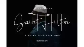 دانلود فونت انگلیسی دست نویس Saint Hilton Font
